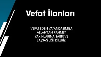 Kayseri Vefat Edenler